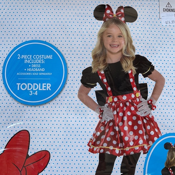 Minnie Mouse Black/Red Children’s Costume! New - Picture 4 of 8